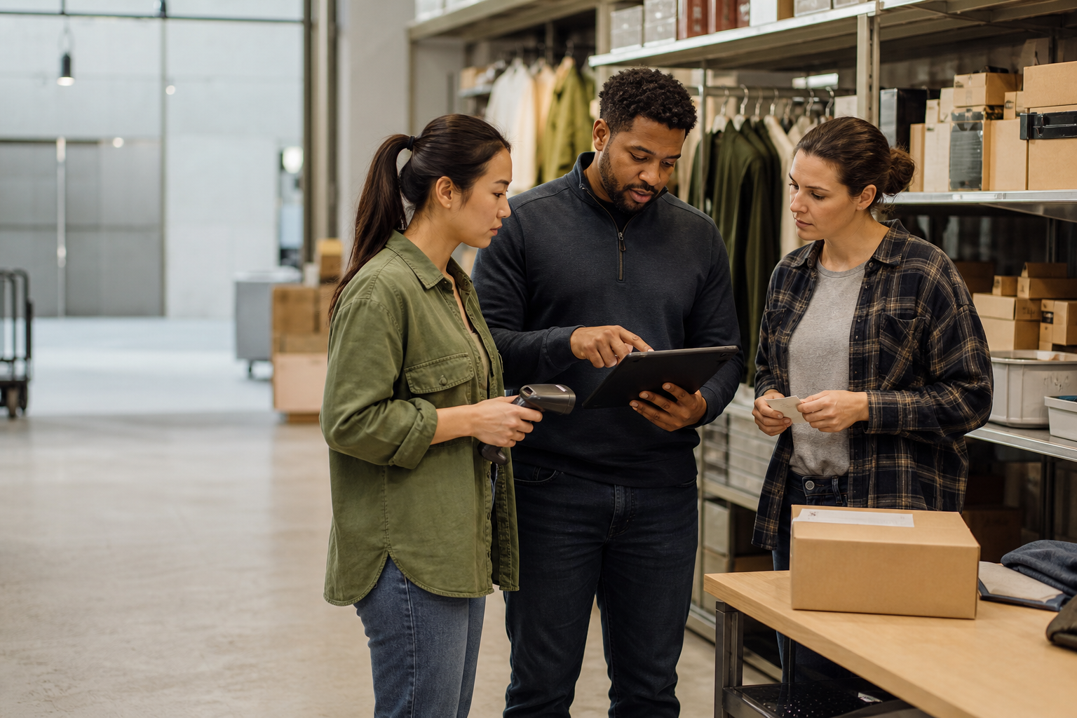 Retail operations team investigating an order and inventory exception